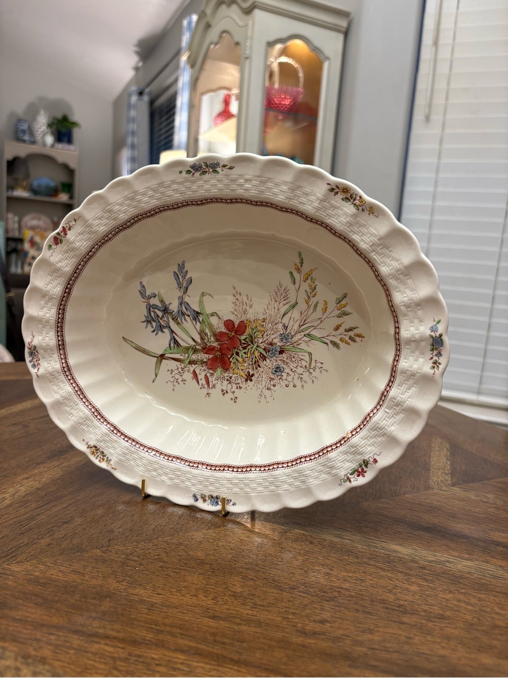 Copeland Spode "Rosalie" Pattern 12" Vegetable Bowl